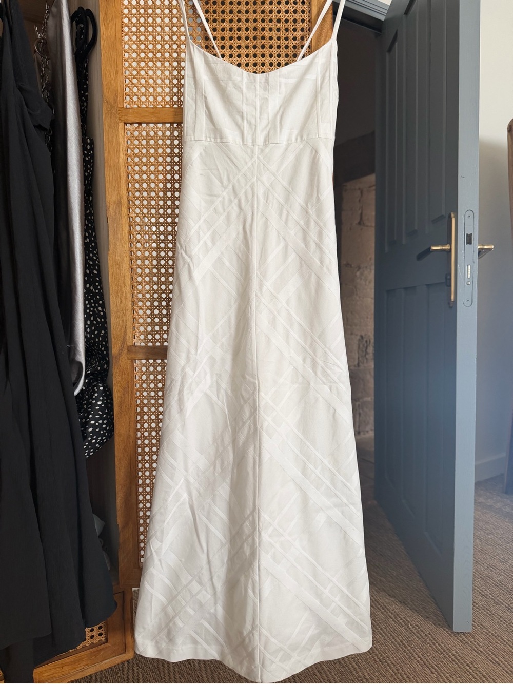 Theory White Cotton Maxi Dress - Picture 3 of 6